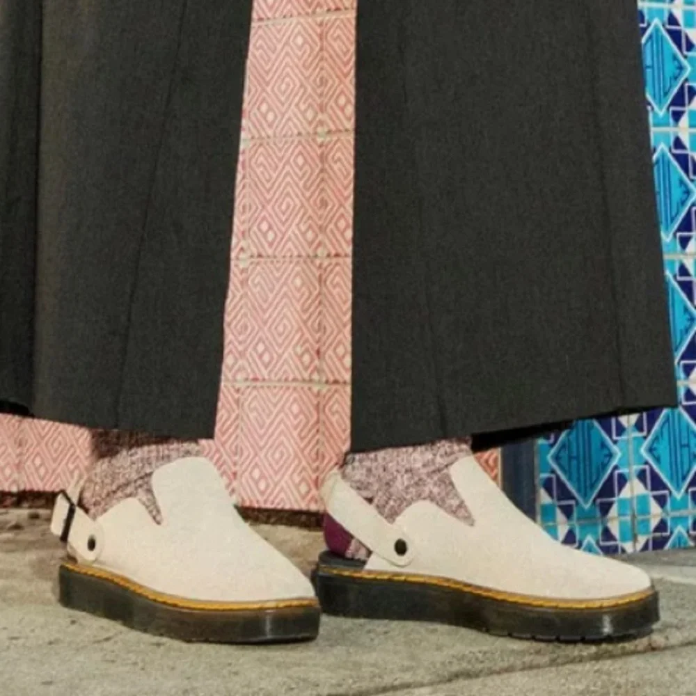 Dr. Martens CARLSON SUEDE CASUAL SLINGBACK MULES in Sand